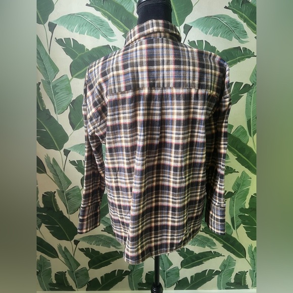 Everlane Boxy Plaid Flannel Button Up Shirt Shacket XS NWT - Picture 6 of 8